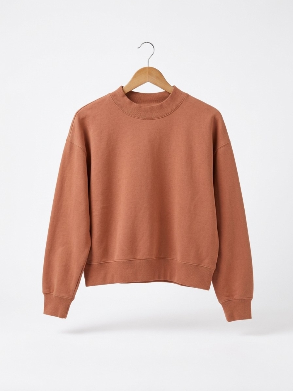 a new day Mock Neck Pullover Sweater - Rust
